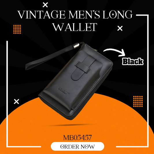 MB05457 Vintage Men's Long Wallet